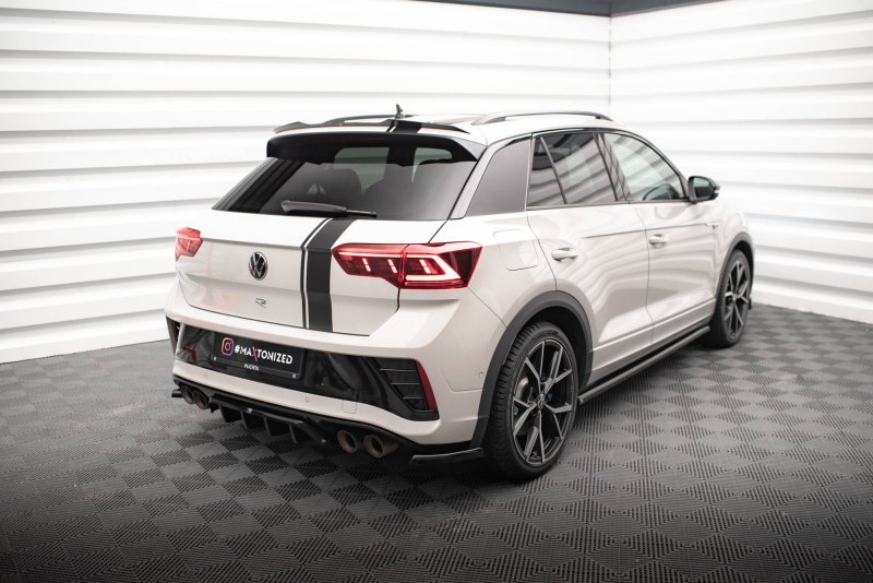 Maxton Spoiler CAP für Volkswagen T-Roc R Mk1 Facelift schwarz Hochglanz VW-T-ROC-1-R-CAP1-G