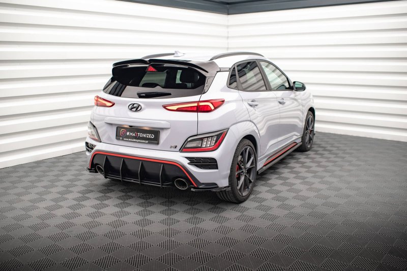 Maxton Heck Ansatz Flaps Diffusor V.1 für Hyundai Kona Mk1 schwarz Hochglanz HY-KO-1-N-RSD1-G