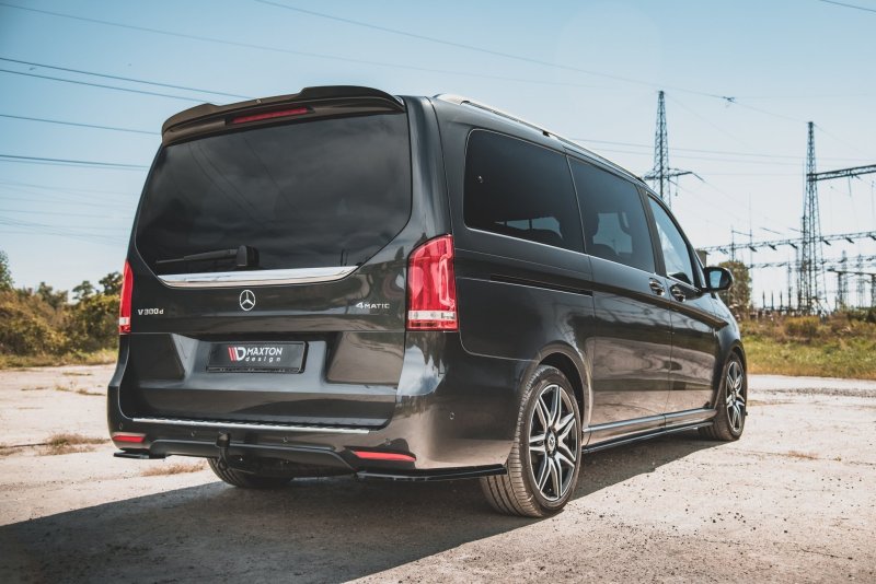 Maxton Heck Ansatz Flaps Diffusor V.1 für Mercedes-Benz V-Klasse AMG-Line W447 Facelift schwarz Hochglanz ME-V-447F-AMGLINE-RSD1-G
