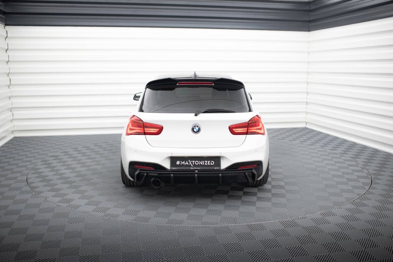 Maxton Diffusor Heck Ansatz V.3 BMW 1er M-Paket F20 Facelift (Version mit einseitigem Einzelauspuff) BM-1-F20F-M-RS3GO_