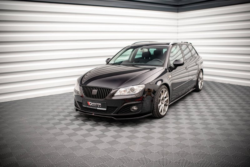 Maxton Front Ansatz V.2 für Seat Exeo schwarz Hochglanz SE-EX-1-K-FD2-G