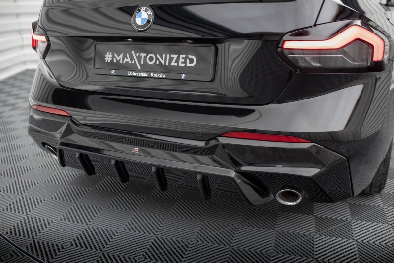 Maxton Diffusor Heck Ansatz BMW 2 G42 schwarz Hochglanz BM-2-G42-RS1-G