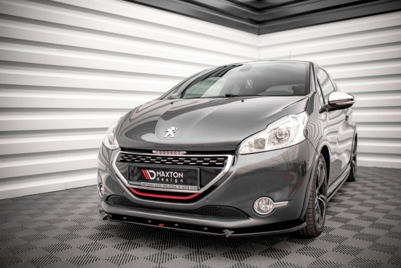 Maxton Front Ansatz V.2 für Peugeot 208 GTi Mk1 schwarz Hochglanz PE-208-1-GTI-FD2-G