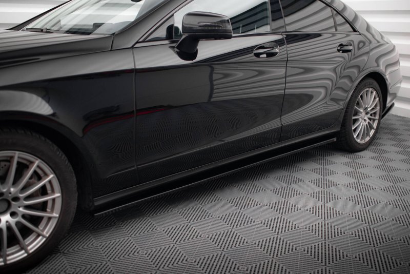 Maxton Seitenschweller Ansatz V.2 Mercedes-Benz CLS C218 schwarz Hochglanz ME-CLS-218F-SD2-G