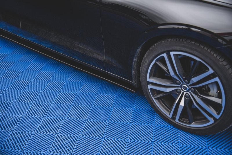 Maxton Seitenschweller Ansatz für V.2 für Volvo S60/V60 R-Design Mk3 schwarz Hochglanz VO-S60-3-RDESIGN-SD2-G