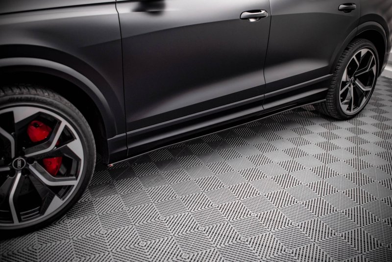 Maxton Seitenschweller Ansatz für Audi RSQ8 Mk1 schwarz Hochglanz AU-RSQ8-1-SD1-G