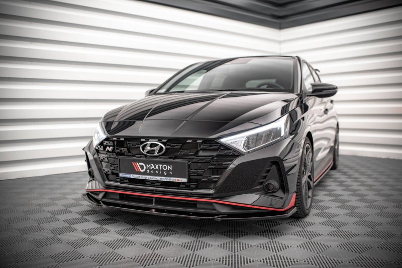 Maxton Front Ansatz V.3 für Hyundai I20 N Mk3 schwarz Hochglanz HY-I20-3-N-FD3-G