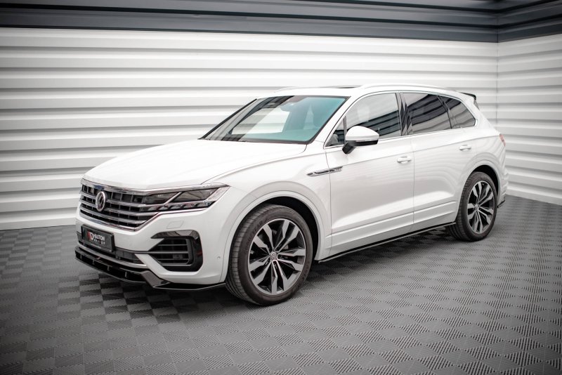 Maxton Seitenschweller Ansatz für Volkswagen Touareg R-line Mk3 schwarz Hochglanz VW-TO-3-RLINE-SD1-G