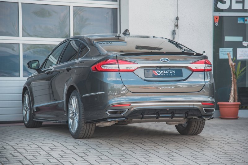 Maxton Diffusor Heck Ansatz für Ford Mondeo Vignale Mk5 Facelift schwarz Hochglanz FO-MO-5F-VG-RS1-G