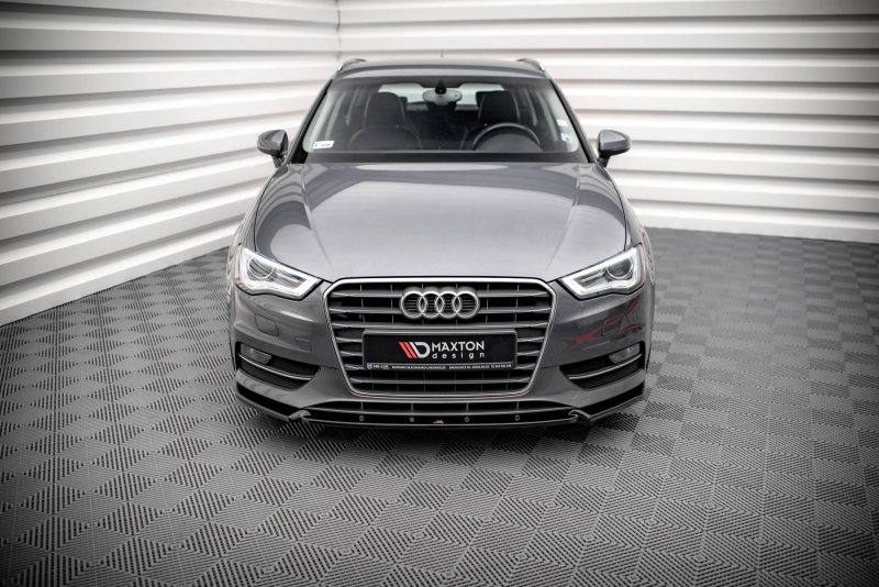 Maxton Front Ansatz für Audi A3 Sportback 8V schwarz Hochglanz AU-A3-8V-FD1-G