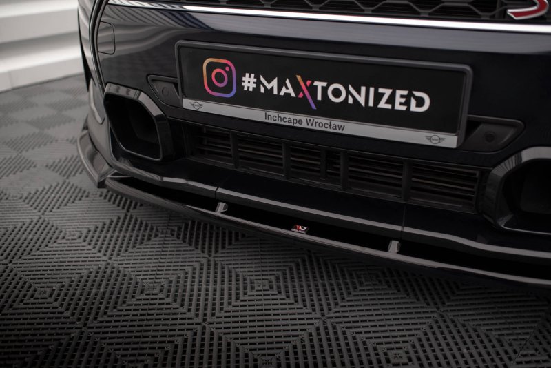 Maxton Front Ansatz V.2 für Mini Cooper S F56 Facelift schwarz Hochglanz MC-S-3F-56-JCW-FD2-G
