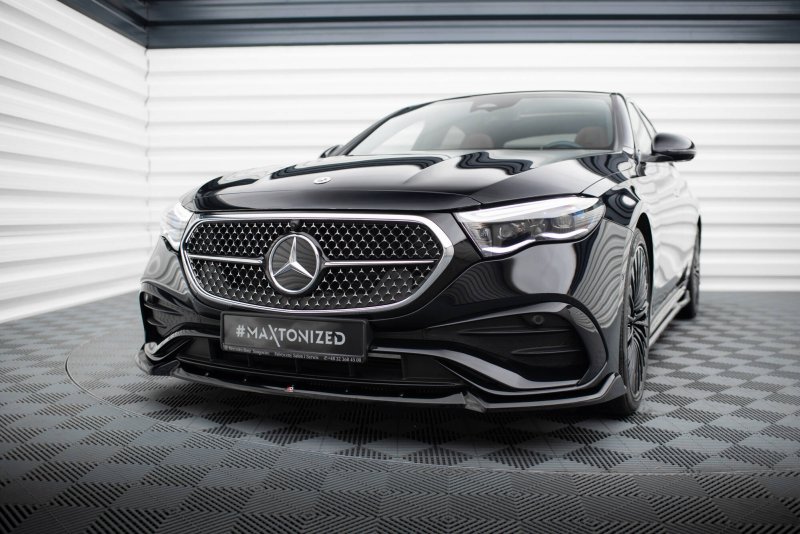 Maxton Front Ansatz V.2 Mercedes-Benz E AMG-Line W214 schwarz Hochglanz ME-E-214-AMGLINE-FD2-G