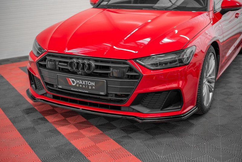 Maxton Front Ansatz V.1 für Audi A7 C8 S-Line / S7 C8 schwarz Hochglanz AU-A7-C8-SLINE-FD1-G