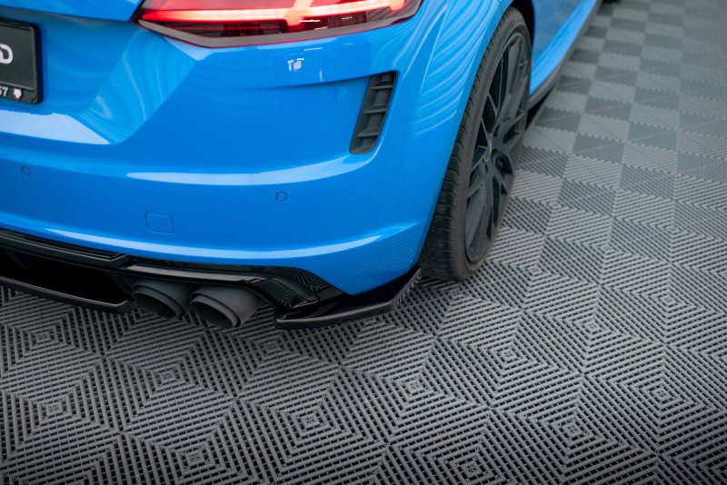 Maxton Heck Ansatz Flaps Diffusor Audi TT S 8S Facelift schwarz Hochglanz AU-TT-3-S-RSD1-G