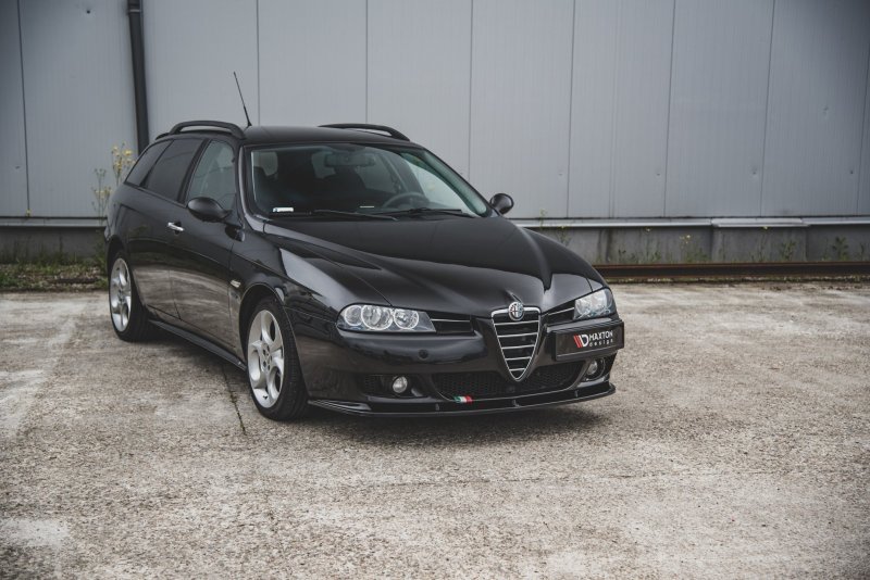 Maxton Front Ansatz für Alfa Romeo 156 Facelift schwarz Hochglanz AL-156F-FD1-G