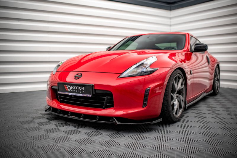 Maxton Front Ansatz V.3 für Nissan 370Z Facelift schwarz Hochglanz NI-370F-FD3-G