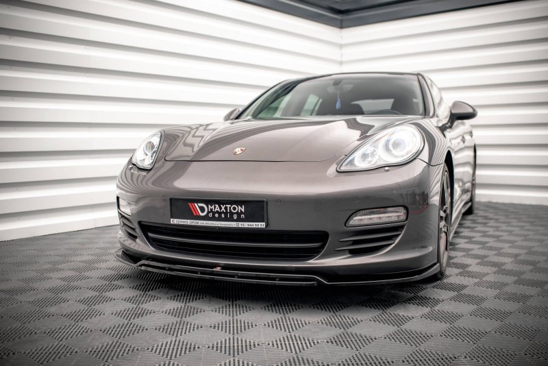Maxton Front Ansatz V.1 für Porsche Panamera / Panamera Diesel 970 schwarz Hochglanz PO-PA-970-FD1G+FD1R-G