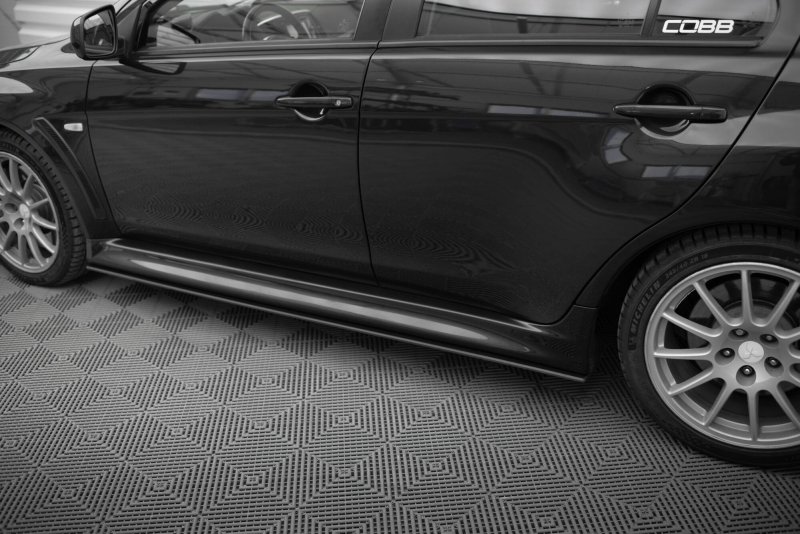 Preview: Maxton Street Pro Seitenschweller Ansatz Mitsubishi Lancer EVO X MILA10EVOCNC-SD2B