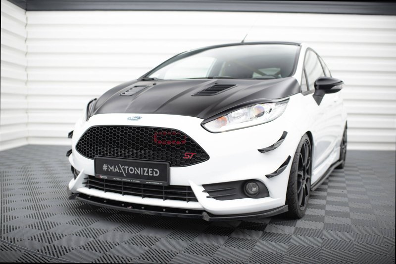 Maxton Front Ansatz V.4 Ford Fiesta ST Mk7 Facelift schwarz Hochglanz FO-FI-7F-ST-FD4-G