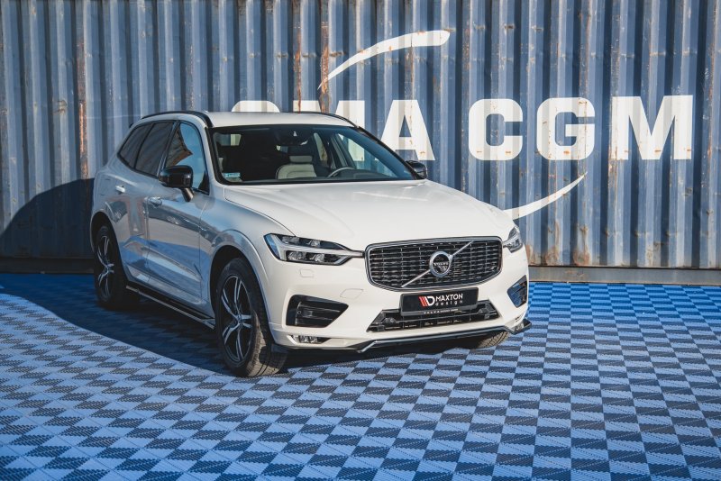 Maxton Front Ansatz V.1 für Volvo XC60 Mk2 R-Design schwarz Hochglanz VO-XC60-2-RDESIGN-FD1-G