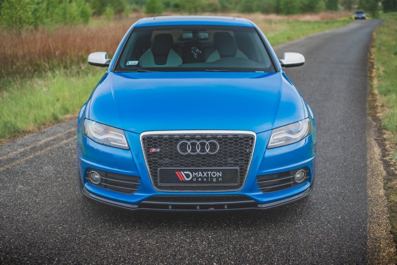 Maxton Front Ansatz für Audi S4 / A4 S-Line B8  schwarz Hochglanz AU-S4-B8-FD1-G
