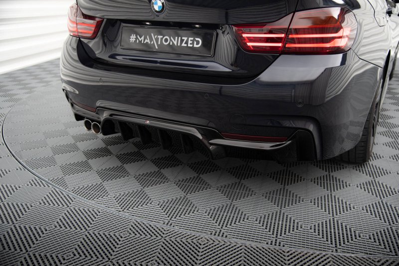 Maxton Diffusor Heck Ansatz BMW 4er Coupe / Gran Coupe / Cabrio M-Paket F32 / F36 / F33 (Version mit einseitigem Auspuff) BM-4-F32-MPACK-RS1GOO_