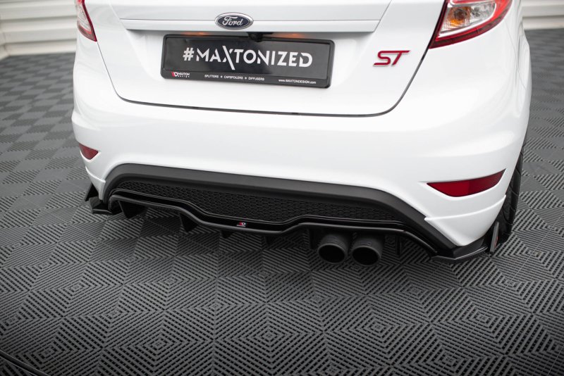 Maxton Heck Ansatz Flaps Diffusor V.3 + Flaps Ford Fiesta ST Mk7 Facelift FO-FI-7F-ST-RSD3G+RSF1B