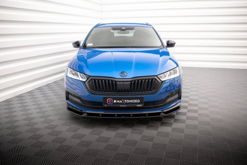 Maxton Front Ansatz V.1 für Skoda Octavia Sportline Mk4 schwarz Hochglanz SK-OC-4-SL-K-FD1-G
