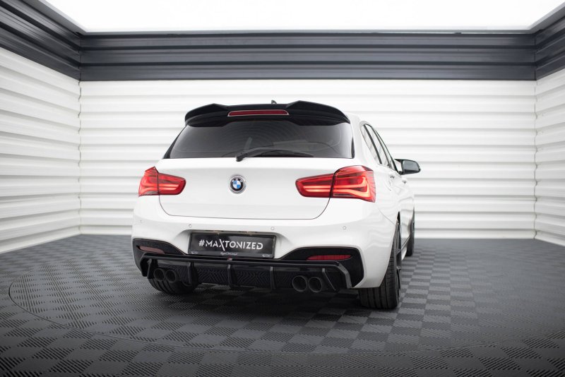 Maxton Diffusor Heck Ansatz V.3 BMW 1er M-Paket / M140i F20 Facelift (Version mit Doppelauspuff auf beiden Seiten) BM-1-F20F-M-RS3GOO_OO