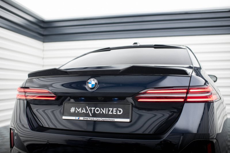 Maxton Spoiler CAP Abrisskante 3D BMW 5er / i5 M-Paket G60 schwarz Hochglanz BM-5-G60-MPACK-CAP3D1-G