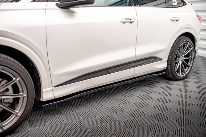 Maxton Seitenschweller Ansatz für Audi Q4 e-tron Sportback Mk1 schwarz Hochglanz AU-Q4-ETRON-1-SB-SD1-G