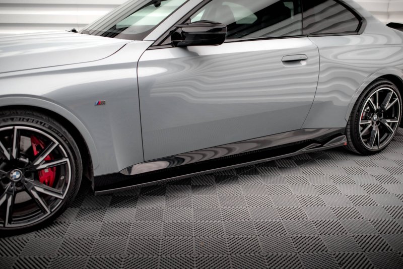 Maxton Seitenschweller Ansatz für V.1 für BMW 2 Coupe M-Paket / M240i G42 schwarz Hochglanz BM-2-42-MPACK-SD1-G