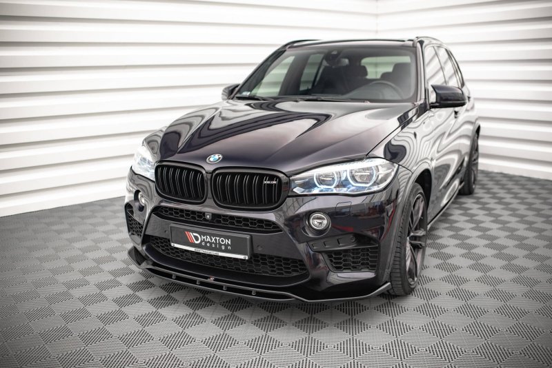 Maxton Front Ansatz V.2 für BMW X5 M F15 schwarz Hochglanz BM-X5M-15-FD2G+FD2R-G
