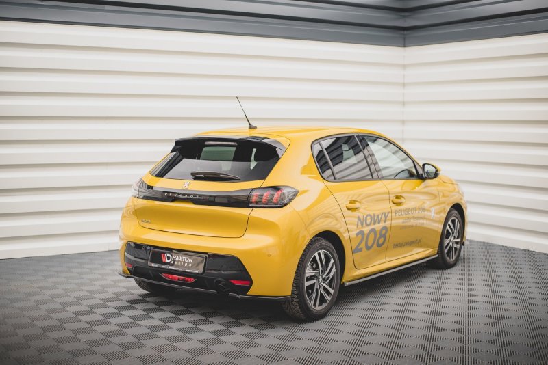Maxton Heck Ansatz Flaps Diffusor für Peugeot 208 Mk2 schwarz Hochglanz PE-208-2-RSD1-G