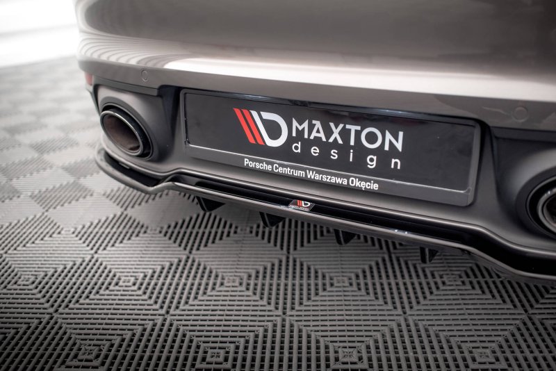 Maxton Mittlerer Diffusor Heck Ansatz DTM Look für Porsche 911 Carrera 4S 992 schwarz Hochglanz PO-911-992-CA-4S-RD1G+RD2-G