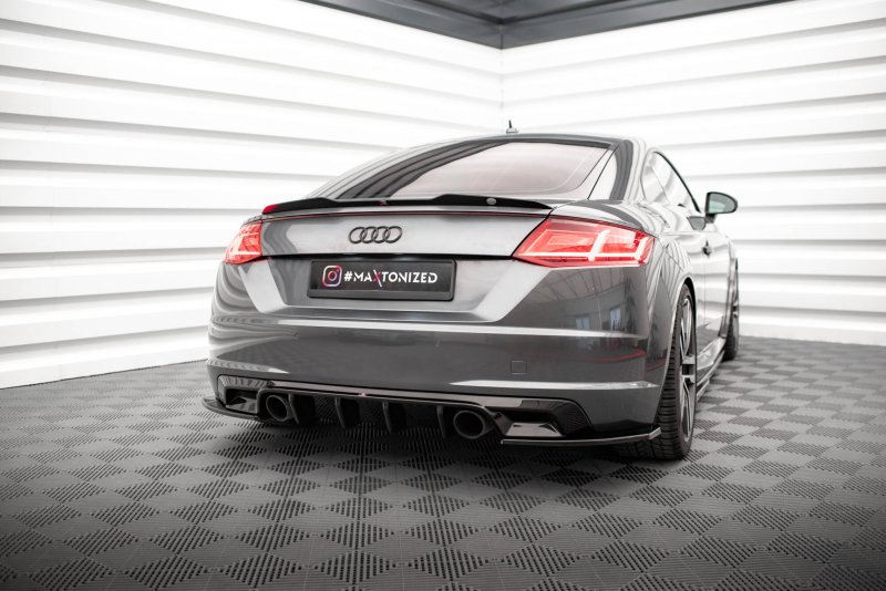 Maxton Spoiler CAP Abrisskante Audi TT S / S-Line 8S schwarz Hochglanz AU-TT-3-SLINE-CAP1-G