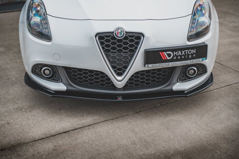 Maxton Front Ansatz V.1 für Alfa Romeo Giulietta Facelift schwarz Hochglanz AL-GU-1F-FD1-G