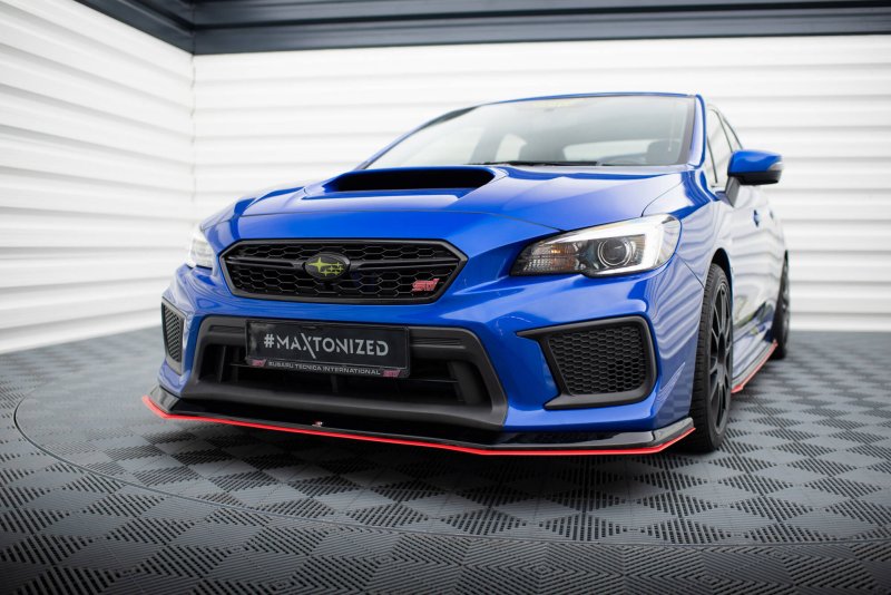 Preview: Maxton Front Ansatz V.2 Subaru WRX STI Mk1 Facelift SU-IM-4F-WRX-STI-FD1G+FD1R-RED