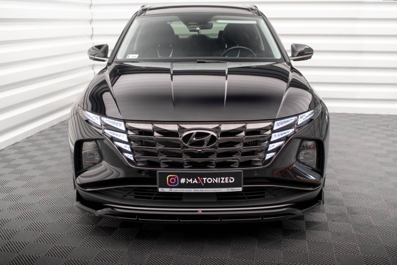 Maxton Front Ansatz V.2 für Hyundai Tucson Mk4 schwarz Hochglanz HY-TU-4-FD2G+FD2R-G