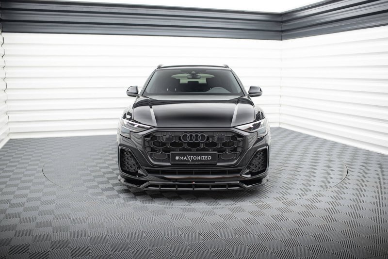 Maxton Front Ansatz Audi SQ8 / Q8 S-Line Mk1 Facelift schwarz Hochglanz AU-Q8-1F-SLINE-FD1G+FD1R-G