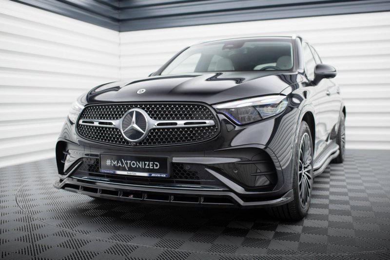 Maxton Front Ansatz Mercedes-Benz GLC SUV / Coupe AMG-Line X254 / C254 schwarz Hochglanz ME-GLC-X254-AMGLINE-FD1G+FD1R-G