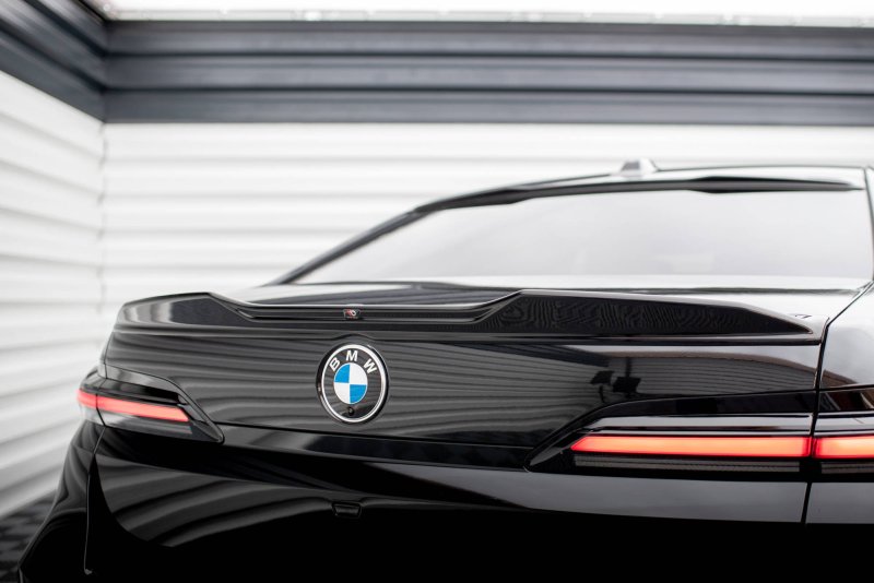 Maxton Spoiler CAP für 3D BMW 7 M-Paket / M760e G70 schwarz Hochglanz BM-7-G70-MPACK-CAP1-G