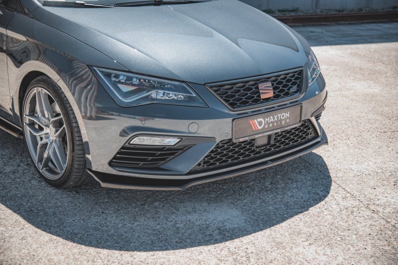 Maxton Front Ansatz V.7 für Seat Leon Cupra / FR Mk3 FL schwarz Hochglanz SE-LE-3F-CU-FD7-G