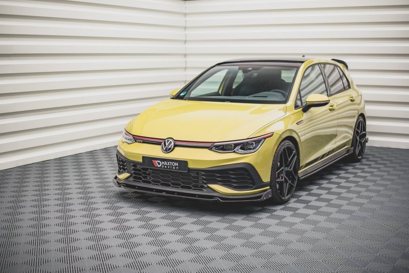 Maxton Front Ansatz +Flaps für V.1 Volkswagen Golf 8 GTI Clubsport VW-GO-8-GTI-CS-FD1G+FS