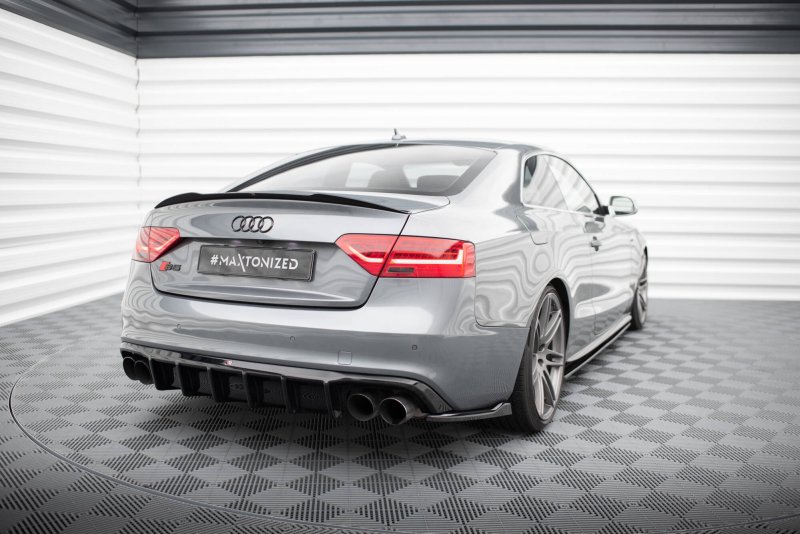 Maxton Heck Ansatz Flaps Diffusor Audi S5 / A5 S-Line Coupe 8T Facelift schwarz Hochglanz AU-S5-1F-RSD2-G