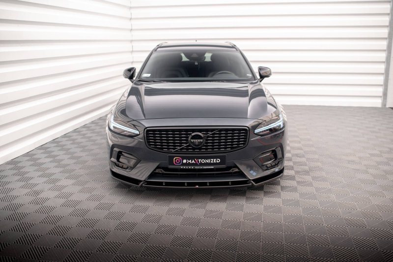 Maxton Front Ansatz für Volvo V90 R-Design Mk2 schwarz Hochglanz VO-V90-2-RDESIGN-FD1-G