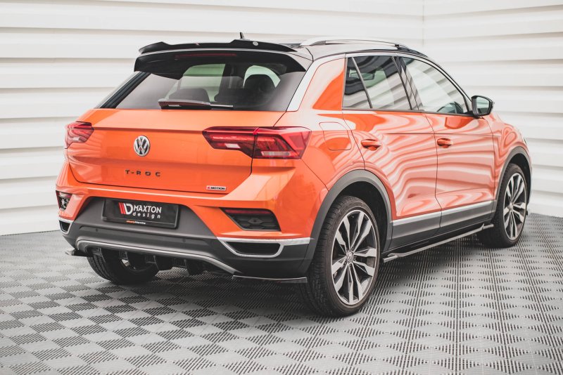 Maxton Diffusor Heck Ansatz für Volkswagen T-Roc Mk1 schwarz Hochglanz VW-T-ROC-1-RS1-G