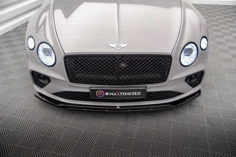 Maxton Front Ansatz für Bentley Continental GT Mk3 schwarz Hochglanz BE-CO-3-GT-CA-FD1G+FD1R-G