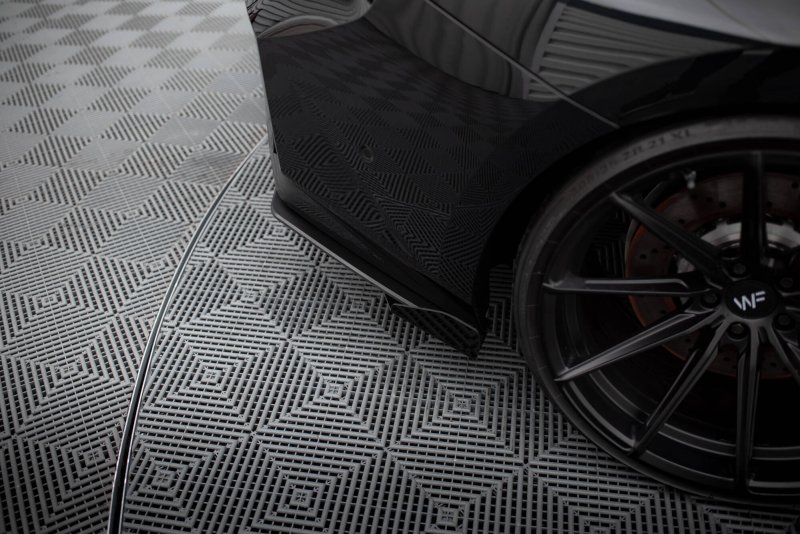 Maxton Street Pro Heck Ansatz Flaps Diffusor V.1 + Flaps BMW M2 G87 schwarz Hochglanz BMM2G87CNC-RSD1B+RSF1-G
