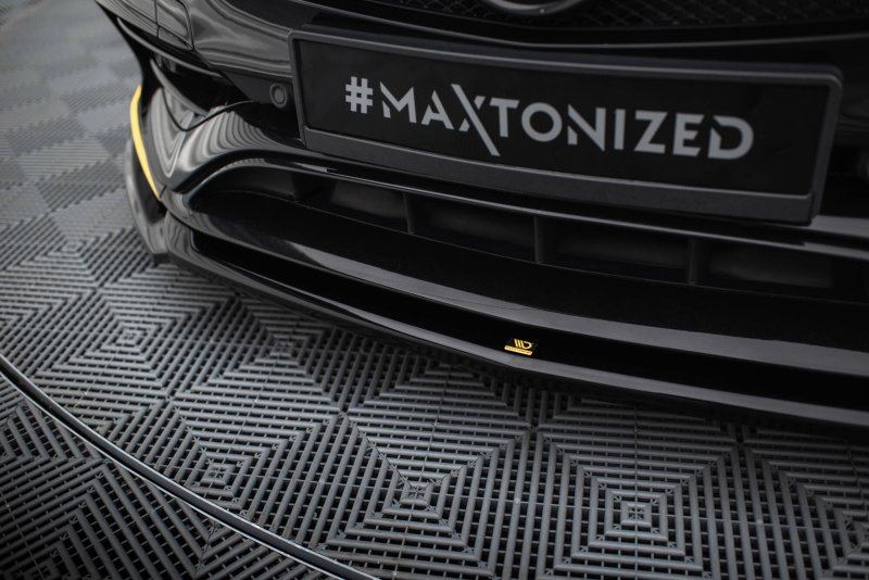 Maxton Front Ansatz V.4 Mercedes-AMG CLA 45 Aero C117 Facelift schwarz Hochglanz ME-CLA-117-45-AMG-AERO-FD2-G